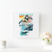 Aquaman | Modernist Aquaman & Black Manta Graphic Vierkante Klok (Huis)