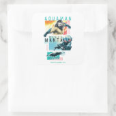 Aquaman | Modernist Aquaman & Black Manta Graphic Vierkante Sticker (Tas)