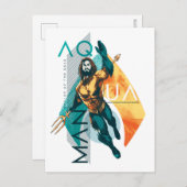 Aquaman | Modernist Aquaman Collage Briefkaart (Voorkant / Achterkant)