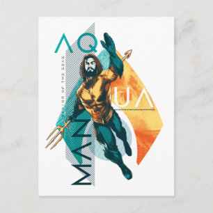 Aquaman   Modernist Aquaman Collage Briefkaart