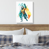 Aquaman | Modernist Aquaman Collage Canvas Afdruk (Insitu (Slaapkamer))
