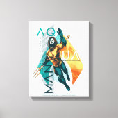 Aquaman | Modernist Aquaman Collage Canvas Afdruk (Voorkant)