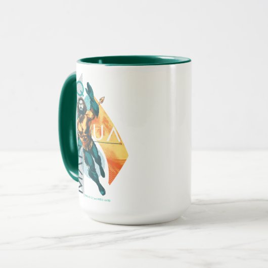 Aquaman | Modernist Aquaman Collage Mok (Voorkant links)