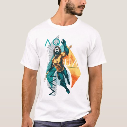 Aquaman | Modernist Aquaman Collage T-shirt (Voorkant)