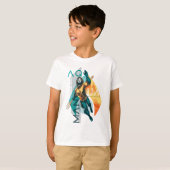 Aquaman | Modernist Aquaman Collage T-shirt (Voorkant volledig)