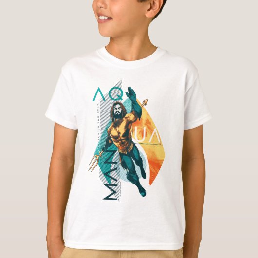 Aquaman | Modernist Aquaman Collage T-shirt (Voorkant)