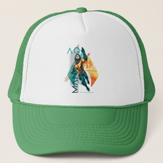 Aquaman | Modernist Aquaman Collage Trucker Pet (Voorkant)