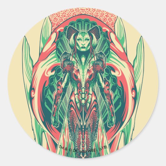 Aquaman | Nieuw paneel koningin visserij Ronde Sticker (Voorkant)