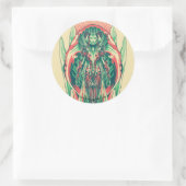 Aquaman | Nieuw paneel koningin visserij Ronde Sticker (Tas)