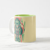 Aquaman | Nieuw paneel koningin visserij Tweekleurige Koffiemok (Voorkant links)