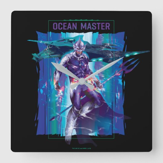 Aquaman | Ocean Master King Orm Refracted Graphic Vierkante Klok (Voorkant)