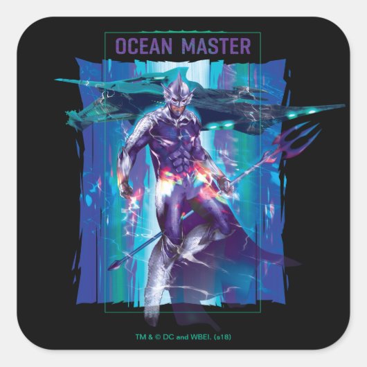 Aquaman | Ocean Master King Orm Refracted Graphic Vierkante Sticker (Voorkant)