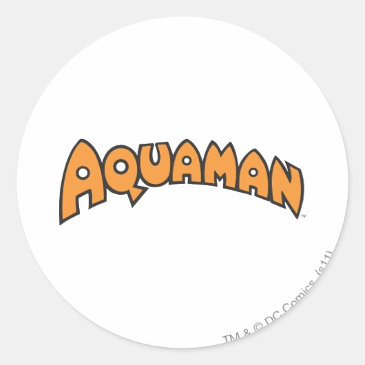 Aquaman Oranje Logo Ronde Sticker (Voorkant)