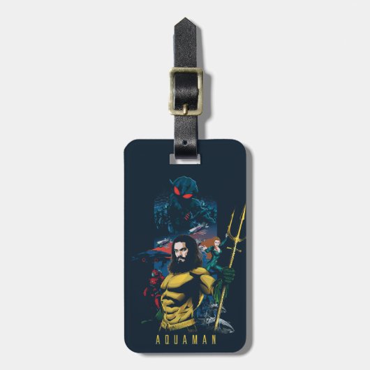 Aquaman | Orin, Mera en Black Manta Graphic Bagagelabel (Voorkant verticaal)