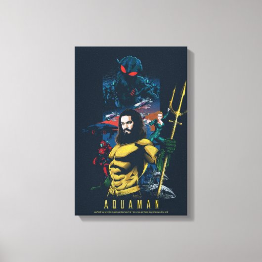 Aquaman | Orin, Mera en Black Manta Graphic Canvas Afdruk (Voorkant)