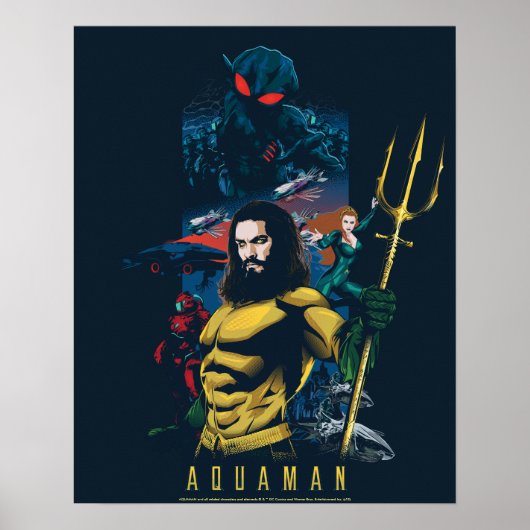 Aquaman | Orin, Mera en Black Manta Graphic Poster (Voorkant)