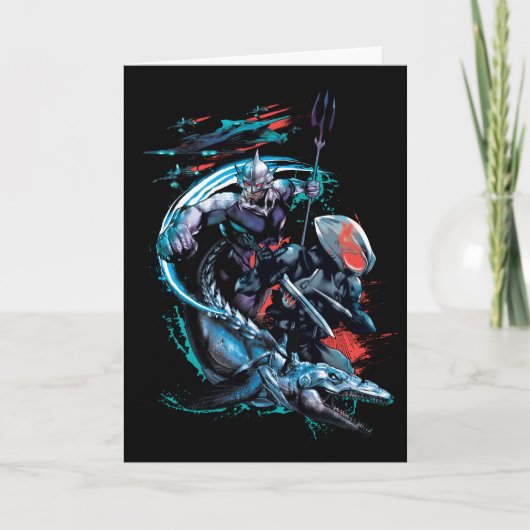 Aquaman | Orm, Zwarte Manta, Tylosaur en Ships Kaart (Voorkant)