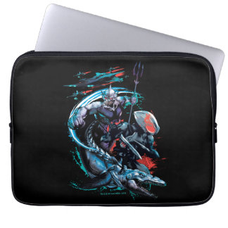 Aquaman | Orm, Zwarte Manta, Tylosaur en Ships Laptop Sleeve
