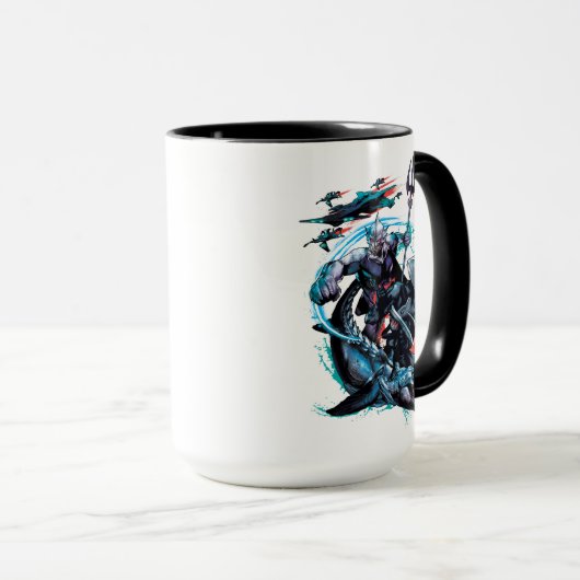 Aquaman | Orm, Zwarte Manta, Tylosaur en Ships Mok (Voorkant rechts)