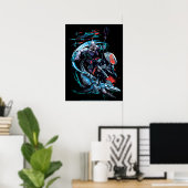 Aquaman | Orm, Zwarte Manta, Tylosaur en Ships Poster (Thuiskantoor)
