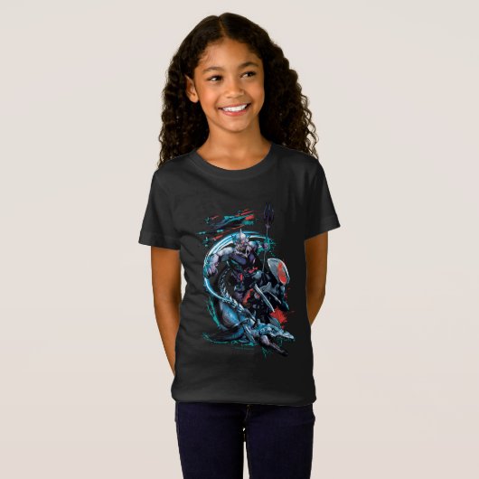 Aquaman | Orm, Zwarte Manta, Tylosaur en Ships T-shirt (Voorkant volledig)