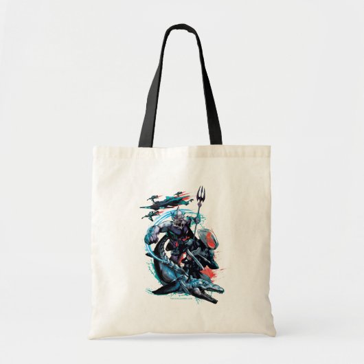 Aquaman | Orm, Zwarte Manta, Tylosaur en Ships Tote Bag (Voorkant)