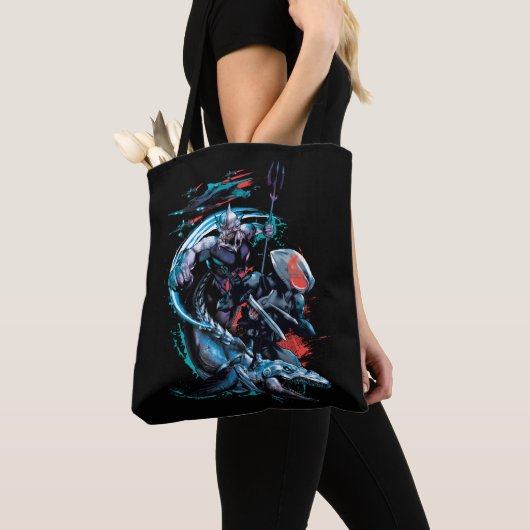 Aquaman | Orm, Zwarte Manta, Tylosaur en Ships Tote Bag (Dichtbij)