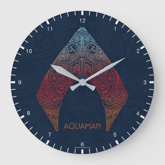 Aquaman | Paisley Aquaman Logo Grote Klok (Voorkant)