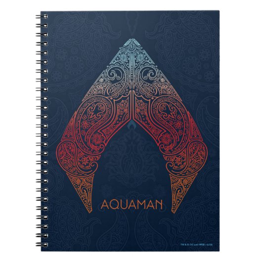 Aquaman | Paisley Aquaman Logo Notitieboek (Voorkant)