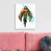 Aquaman | Prince Orin with Aquaman Logo Canvas Afdruk (Insitu (Woonkamer))