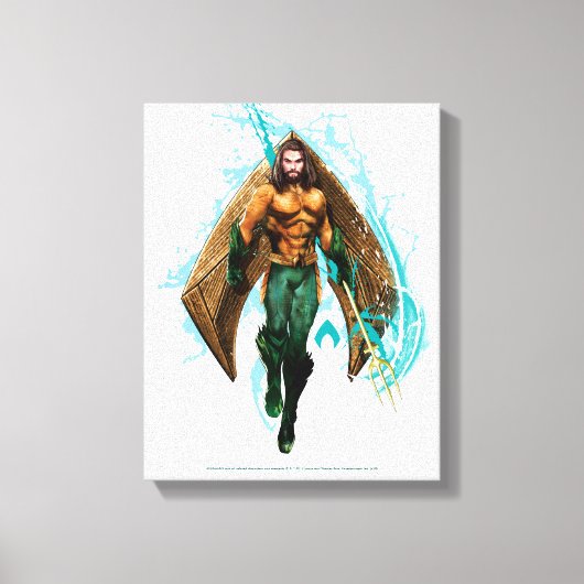 Aquaman | Prince Orin with Aquaman Logo Canvas Afdruk (Voorkant)