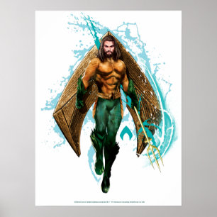 Aquaman   Prince Orin with Aquaman Logo Poster
