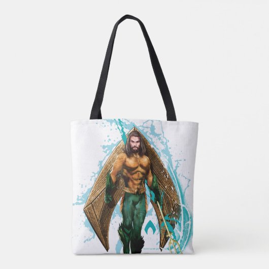 Aquaman | Prince Orin with Aquaman Logo Tote Bag (Achterkant)