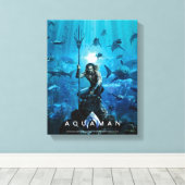 Aquaman | Prince Orin with Aquatic Animals Canvas Afdruk (Insitu (Houten vloer))