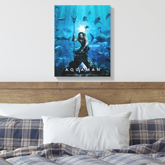 Aquaman | Prince Orin with Aquatic Animals Canvas Afdruk (Insitu (Slaapkamer))