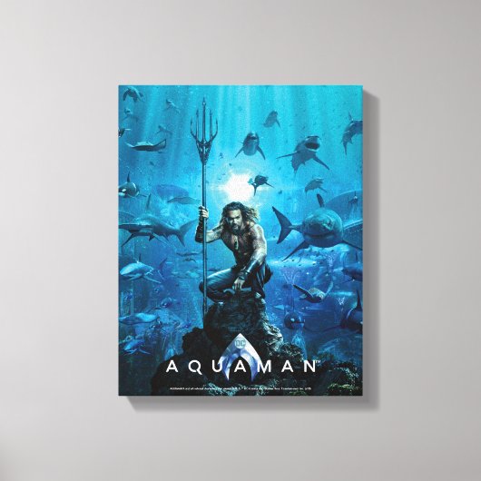 Aquaman | Prince Orin with Aquatic Animals Canvas Afdruk (Voorkant)