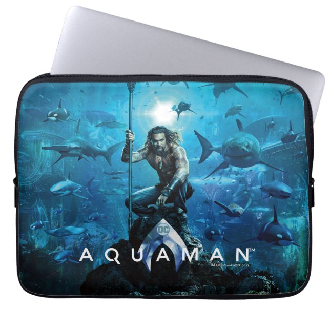 Aquaman | Prince Orin with Aquatic Animals Laptop Sleeve (Voorkant)