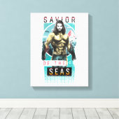 Aquaman | "Redder van de Zeeen" Modernist grafisch Canvas Afdruk (Insitu (Houten vloer))