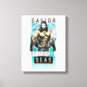 Aquaman | "Redder van de Zeeen" Modernist grafisch Canvas Afdruk (Voorkant)