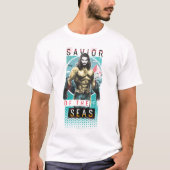 Aquaman | "Redder van de Zeeen" Modernist grafisch T-shirt (Voorkant)