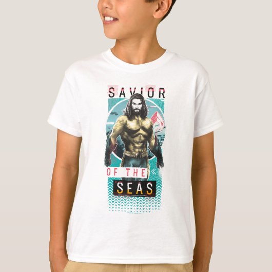 Aquaman | "Redder van de Zeeen" Modernist grafisch T-shirt (Voorkant)