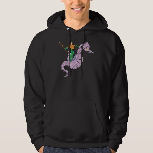 Aquaman Rides Seahorse Hoodie (Voorkant)