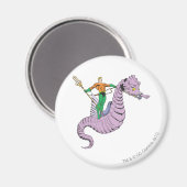 Aquaman Rides Seahorse Magneet (Voorkant / Achterkant)