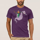 Aquaman Rides Seahorse T-shirt (Voorkant)