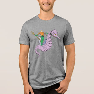 Aquaman Rides Seahorse Tri-Blend Shirt