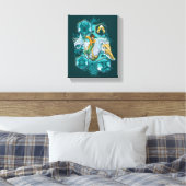 Aquaman Riding Seahorse door de koninkrijken Canvas Afdruk (Insitu (Slaapkamer))