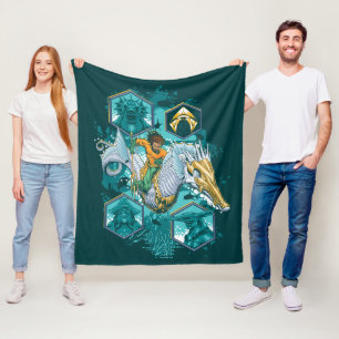 Aquaman Riding Seahorse door de koninkrijken Fleece Deken