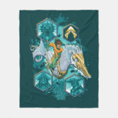 Aquaman Riding Seahorse door de koninkrijken Fleece Deken (Voorkant)