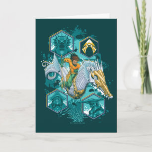 Aquaman Riding Seahorse door de koninkrijken Kaart