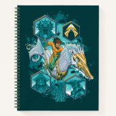 Aquaman Riding Seahorse door de koninkrijken Notitieboek (Voorkant)